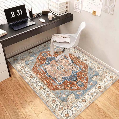 Fuzorise Office Chair Mat for Hardwood Floor,Desk Chair Mat for Rolling Chairs,Computer Gaming Chair Mat Rectangular Office Rug,Anti Slip Non-Curve Floor Protector for Home Office.(2.9ftx3.9ft)