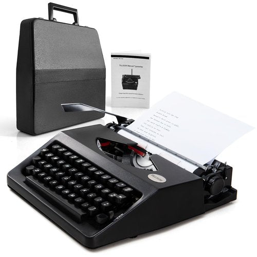 Vintage Typewriter - Portable Manual Typewriter, The Retro Typewriter for Creative Writing, Ideal Gift for Word Processor Enthusiasts