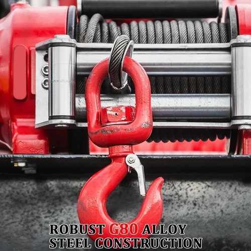 5 Ton Swivel Lifting Hook - Heavy Duty Crane Hook with Safety Latch | 11000 lbs Capacity