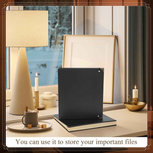 Marspark Important Document Organizer with Labels, Expanding File Folder, Family Document Organizer Binder for Important Papers, Letters, Photos, Passports(Black)