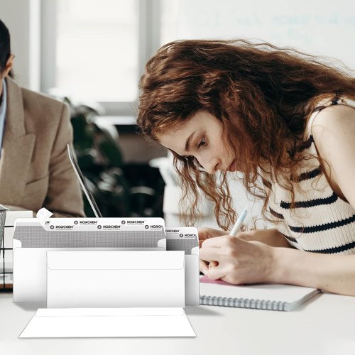Horchen 500 Count #10 Security Envelopes - Peel & Seal Windowless Design for Checks & Invoices - 4 1/8 x 9 1/2 Inch - White