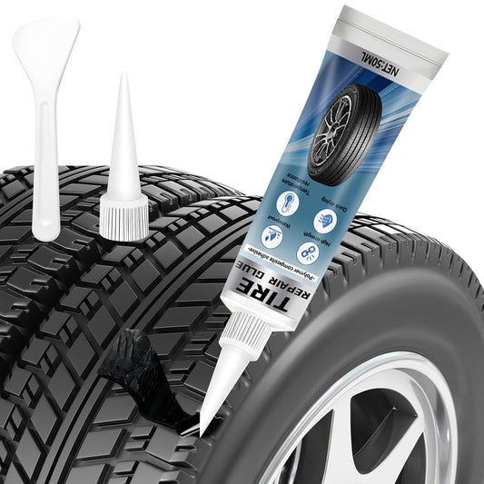 Vigorder Rubber Cement Glue - Strong Bonding & Waterproof Solution for Car & Motorcycle Sidewalls (Black)