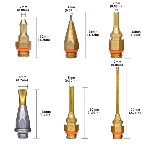 Full Size Hot Glue Gun, 150 Watts with 6 Copper Nozzles Temperature Adjustable Craft Repair Tool Professional Melting Glue Gun DIY Thermo Tool Include 5Pcs Highly Viscous Glue Sticks Luxury Set