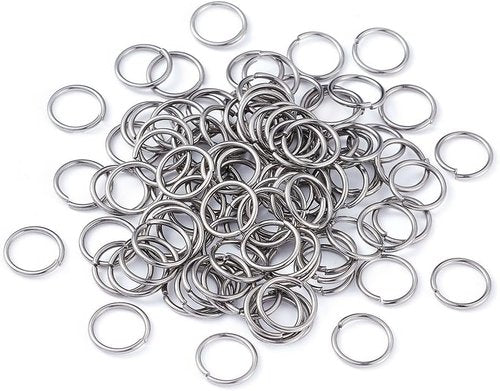 KISSITTY 10mm Stainless Steel Open Jump Rings - 2000pcs for Chainmail Jewelry Making