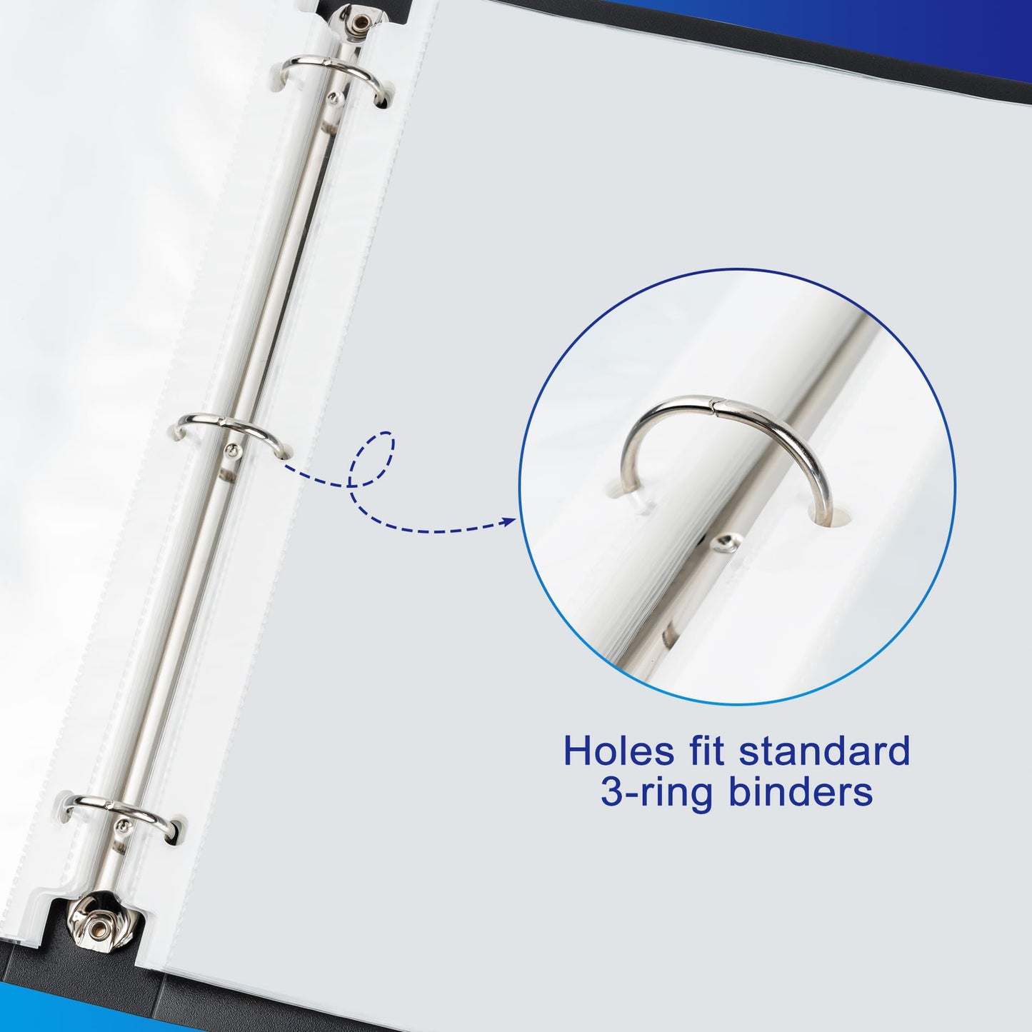 300 Pack Clear Sheet Protectors, 8.5 x 11 inch Page Protectors for 3 Ring Binder,Top Loading Paper Protector for Documents and Photos,Letter Size