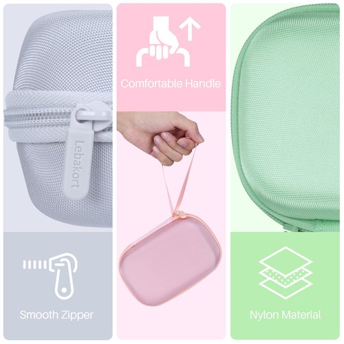 Lebakort Storage Case Compatible with Liene 2x3” Photo Printer Mini Instant Portable Color Mono Photo Printer (Green Case)