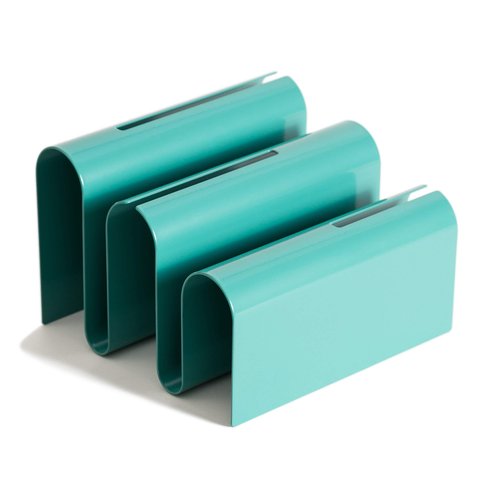 U Brands Metal Letter Sorter, Desktop Accessory, Arc Collection, Green