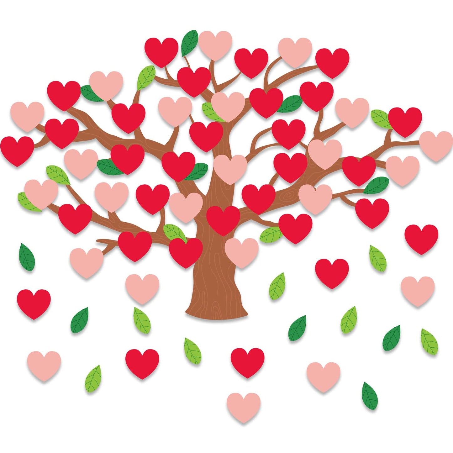 Pajean Valentines Day Bulletin Board Decorations Valentine Classroom Tree Bulletin Board Set January Cutouts Classroom Tree Wall Decor (Vivid Style)