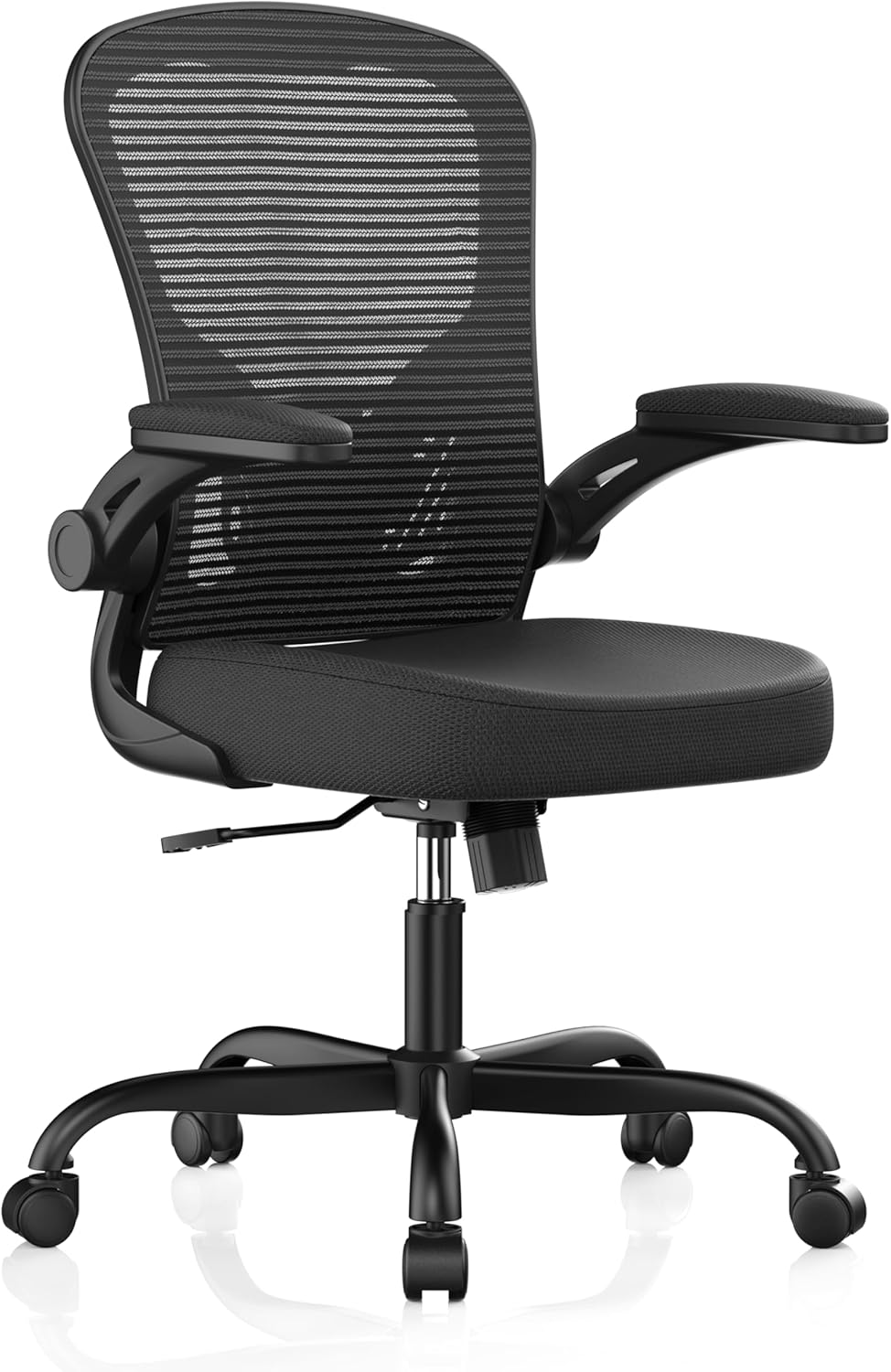 Skiennix Ergonomic Office Chair - High Back Mesh Design | 330LBS Capacity, Adjustable Lumbar Support, Flip-Up Armrests