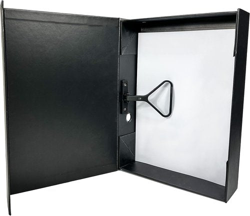 Foldable Box File Binder by [Brand Name] - Portable Document Organizer with Magnetic Closure | Space-Saving Design (Pack of 2)