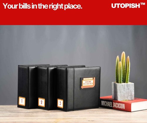 UTOPISH Show-Bill Binder 3-Pack Super Bundle - 3 Program Holders - 105 Custom Sheet Protectors - 3 Sets of numbering Stickers