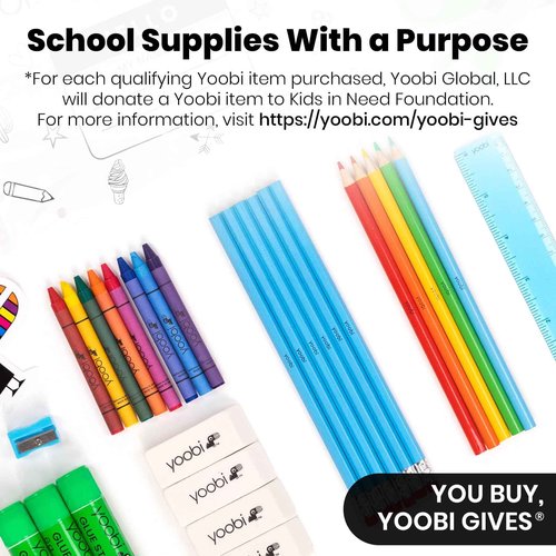 Yoobi 2 Inch Binder and 8 Tab Dividers Set, 4 Pack of 3 Ring Binders with Plastic Cover, 2 Pockets and D Rings, 4 Pack of Binder Organizer Tabs with Blank Sticky Labels, Office or School Supplies
