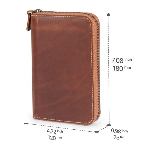 Londo Genuine Leather Padfolio – Portfolio Folder with Pencil Holder, Notepad & Zipper Closure for Business, Office & Travel
