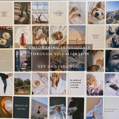 Daily Dopamine Vision Board Kit for Ambitious People- Foldable Mood & Dream Board for Manifestation, Visualization & Goal Setting|125 Aesthetic Photo & 25 Empowering Quote Cards| Vision Board Supplies