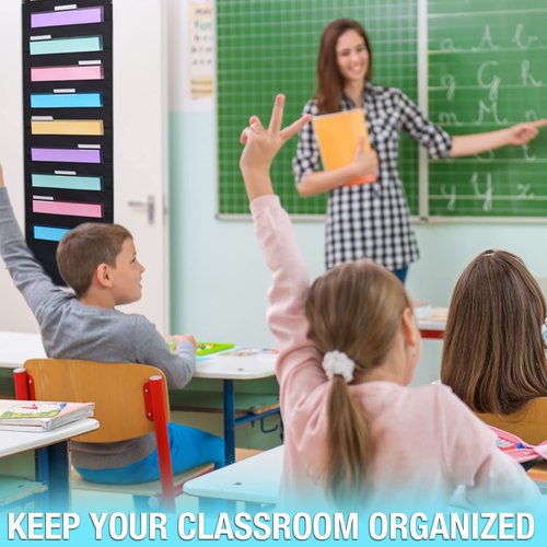 Ultimate Office WalMaster Heavy Duty 20-Pocket Chart Filing System for Classroom and Office, Wall File Organizer PLUS 36 PocketFiles, Mounting Hardware and Spring-Loaded Door Hooks