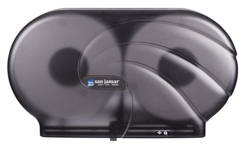 San Jamar - SJMR4090TBK R4090TBK Twin 9" JBT Toilet Tissue Dispenser, Black Pearl