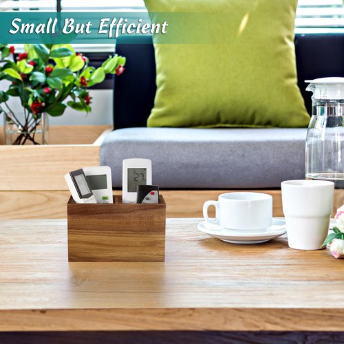 Remote Holder, Acacia Remote Organizer Caddy, TV Remote Caddy for Table, Remote Control Holder, Wooden Storage Organizer for Home decor