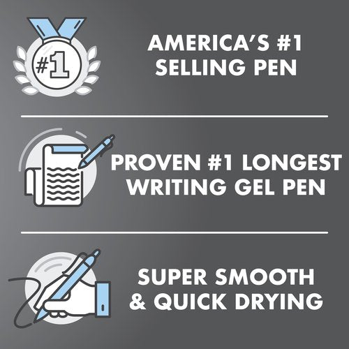 Pilot G2 Premium Gel Roller Pens 0.7, Fine Point Smooth Writing Pens Black, Pack of 12