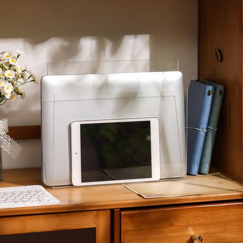 Wonderjune 2 Pcs 12 Inch Acrylic Wall File Holder Clear Tablet or Patient Chart Holder with Open Sides Medical Files Hanging Organizer for Wall Anchor Hardware for School Office Home(Square Style)