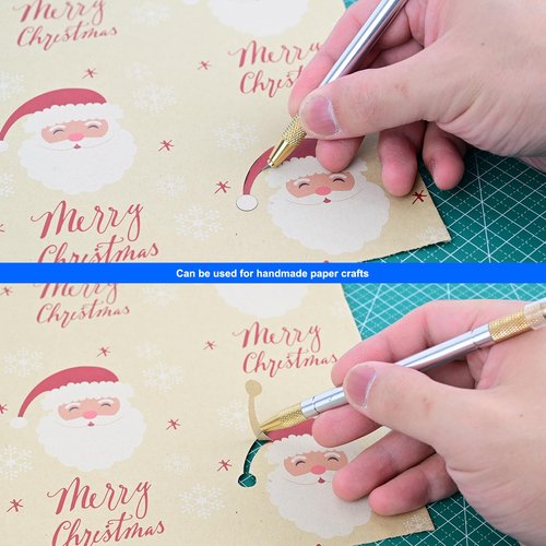 EHDIS Double Head Precision Hobby Knife Set 360 Degree Swivel Blade Craft Cutting Knife with Replacement Blades for Art, Working-Stencil, Scoring, Scrapbooking, Architecture Modeling, Crafting