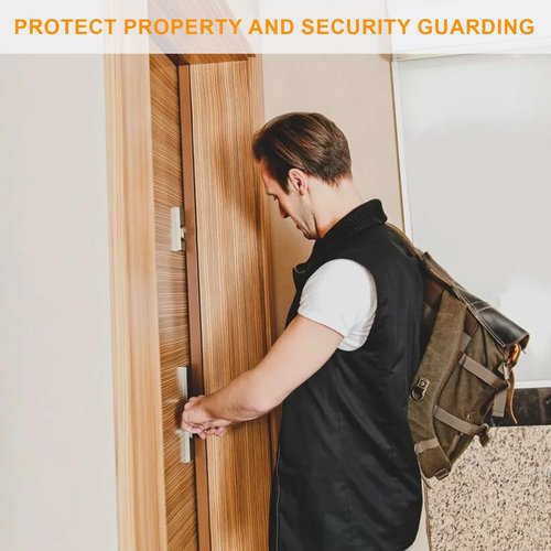 Halaron Security Door Lock - Multi-Purpose Barricade to Prevent Burglary & Home invasions - Stopper for Standard and French Doors