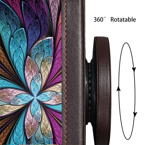 Rotating Pen Holder for Desk, Leather Pencil Pen Organizer Remote Control Holder Table Desktop Nightstand Organizer Caddy Storage, Office Desk Organizers And Accessories 5.5x5.5x4.0 Inch
