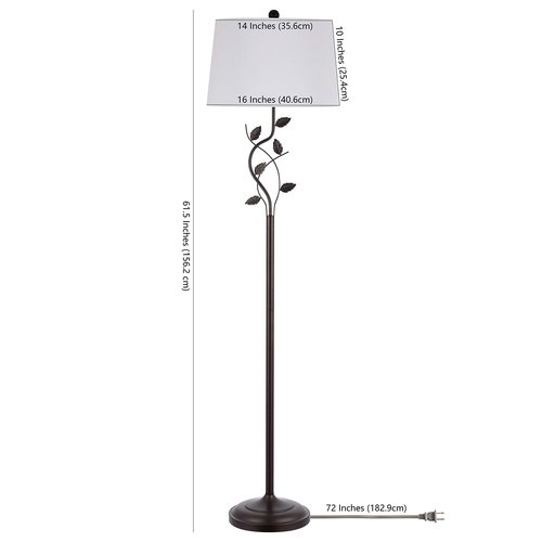 Safavieh Lighting Collection Rudy 62-inch Black Iron Floor Lamp (LED Bulb Included)