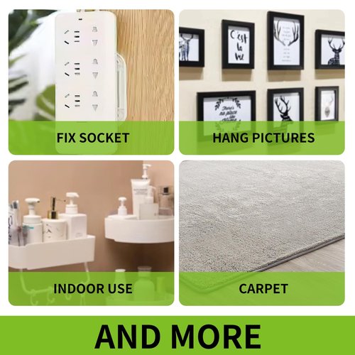Yubrila 6 Rolls,Double Sided Tape Heavy Duty,Strong Nano Adhesive Mounting Tape for Walls Decor Picture Poster Hanging Strips