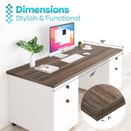 Kaboon 48x18 inches Tabletop, Solid One-Piece Desktop for Sit Stand Desk, Double Desks, L Desk DIY,Wood Countertop Home or Commercial Use,1 inch Thick, Eucalyptus