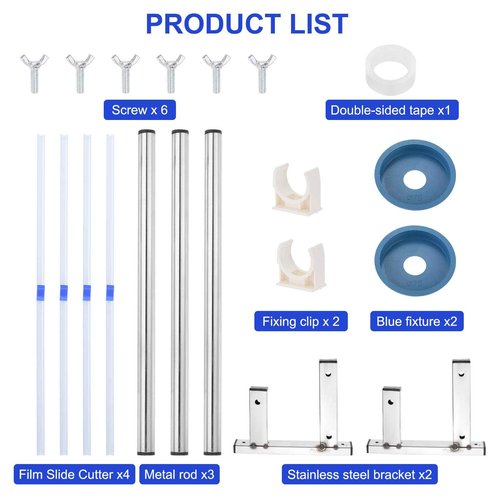 PATIKIL 17inch Stretch Wrap Dispenser, Table Stretch Film Dispenser Desktop Wrapping Packing Machine Pallet Wrapper Stainless Steel with 4pcs Film Slide Cutter for 40cm/15.7in Width Wrap