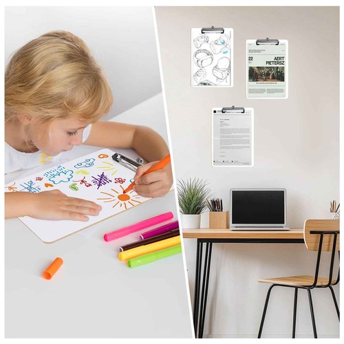 Juvealoe Dry Erase Clipboard with Pen Holder, 8.5 x 11 Double-Sided White Boards for Classroom, Teacher, Students, Kid. Size 9 x 12.5 in, School & Home Supply(Pack of 20)