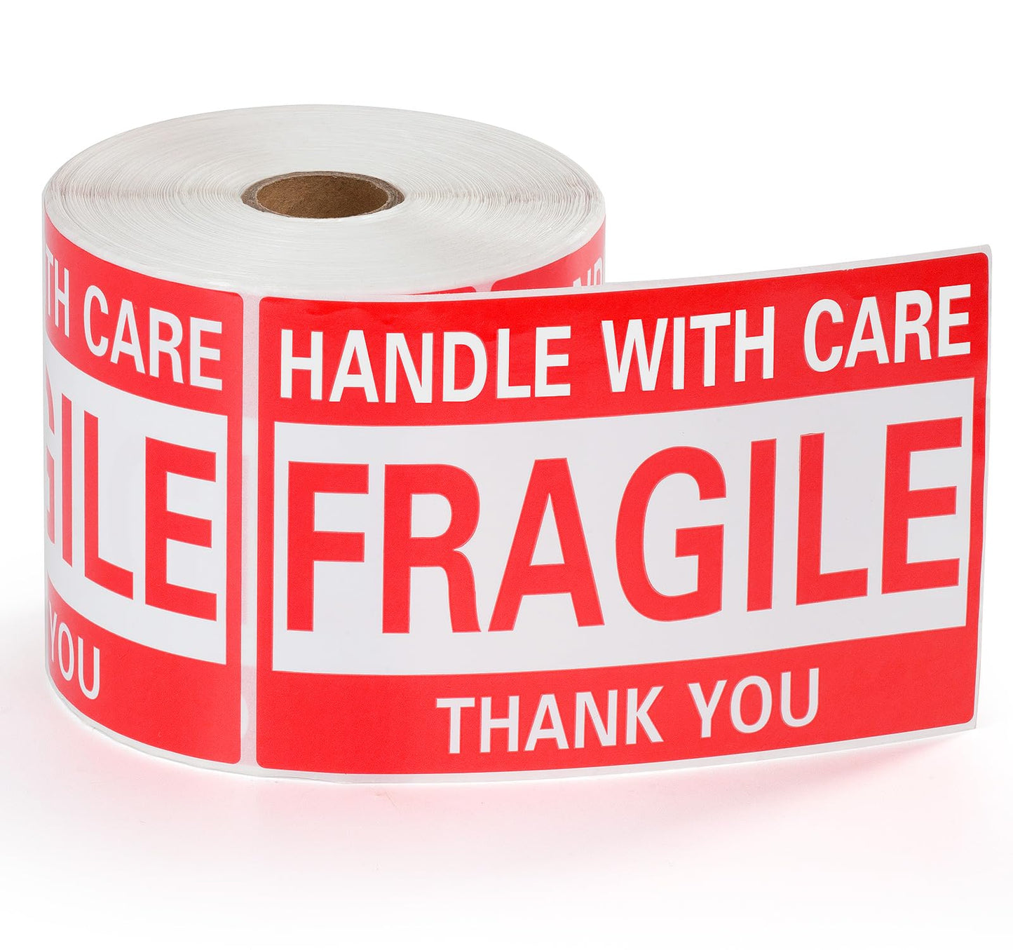 4 x 6 Inch Fragile Stickers Handle with Care 500 Permanent Adhesive Fragile Stickers for Shipping Moving Glass Fragile Labels (1 Roll, 500 Labels)