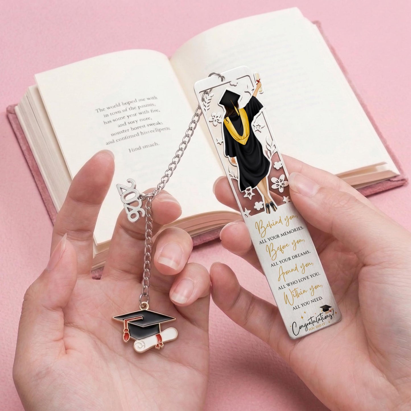 TEEBIM Graduation Gifts - 2026 High School, College Graduation Gifts for Women Her - Gift Ideas for Graduates - Class of 2026 Congrats Grad Inspirational Bookmark with Box