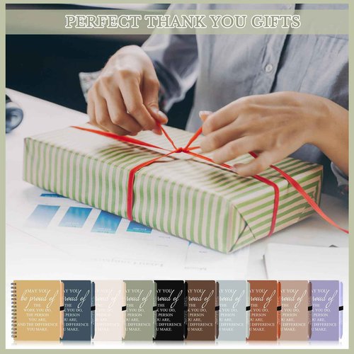 Honoson 30 Sets/60 Pcs Medical Assistant Employee Appreciation Gifts May You Be Proud The Work Notebook with Ballpoint Pen Inspirational Journals Bulk Thank You Gifts for Team Coworker (Vivid Color)