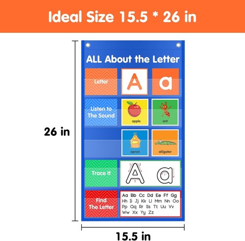 Auchq Letter of The Day Pocket Chart - Engaging Learning Tool for Kids | All About Letters