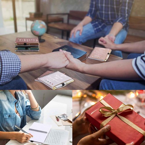 Kosiz 30 Set / 60 Pcs Christian Gifts Bulk with Pocket Spiral Religious Notebook with Sticky Notes Bible Verse Pens Prayer Journal Gifts for Church Men Women Sunday School(Boho)