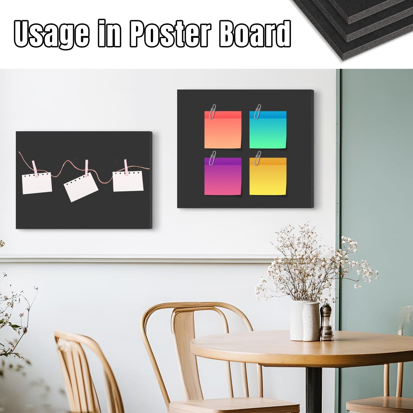 Golden State Art Foam Board 12x18-12 Pack - 1/8" Thick Black Poster Board Acid Free Foamboard for Paintings Prints, Art, Display, Crafts, Presentation and Projects