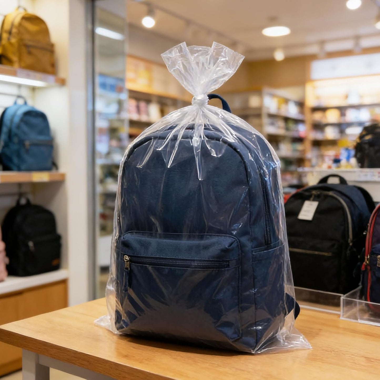 Skiennix Clear Plastic Bags - 18x24 Inches for Packaging & Storage | 50 Flat Open Poly Bags