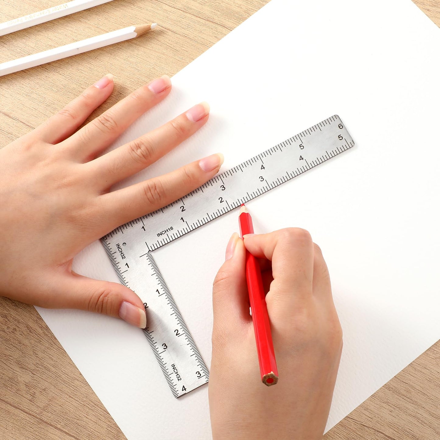 L Ruler Measuring Tool 4 inch by 6 inch Square Framing Ruler 90 Degree Square L Rulers Framing Rulers Measuring Tools for Engineers Carpenter