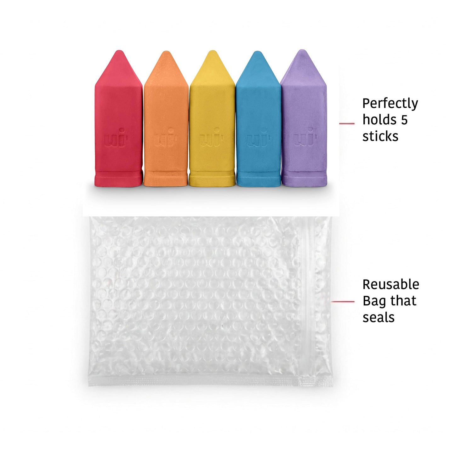 Urban Infant Non-Toxic Sidewalk Chalk for Toddlers and Kids - Washable Outdoor Jumbo Chalk - Rainbow