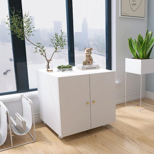 STEELIST Metal Printer Stand, Large Printer Table with Wheels, Heavy Duty Printer Cabinet Stand, Printer Stand with Storage, Modern Printer Stands for Home Office, Copier, Computer, Fax