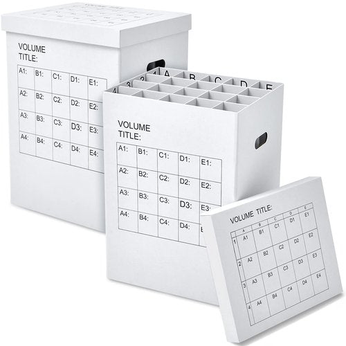 PerKoop 2 Pack Blueprint Holder Storage Organizer for Storing Poster Anchor Charts 40 Slots 25 x 17.7 x 14.2 Inch Blueprint Roll File Holder for Architectural Map School Office Home Items