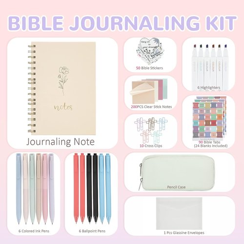 Regine Switzerland Bible Journaling Kit - No Bleed Highlighters, Pens, Tabs & More for Women
