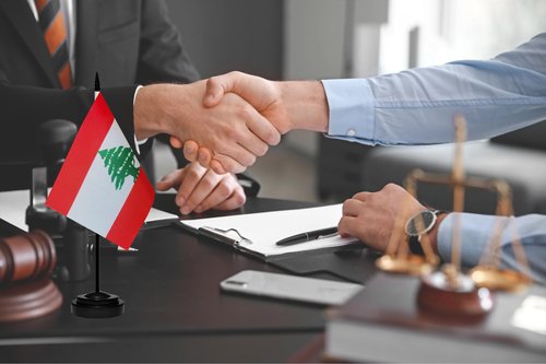 Lebanon Lebanese Small Mini Desk Flag Set Miniature Lebanon Lebanese Table Office Flag with 13" Black Pole, Black Base, Miniature Lebanon Deluxe Desktop Flag(2 Pack)