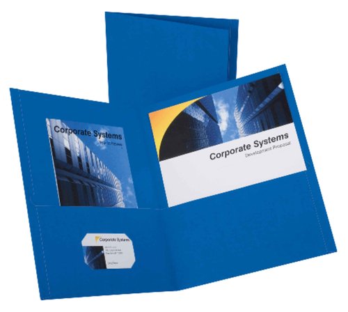 Oxford Twin-Pocket Folders, Textured Paper, Letter Size, Royal Blue, Holds 100 Sheets, Box of 25 (57512EE) (Pack of 5)