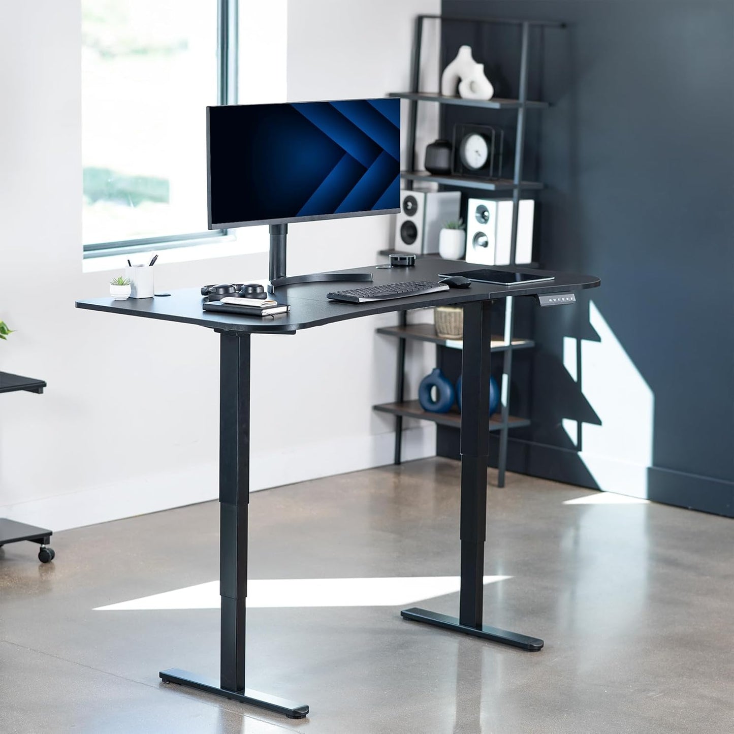 VIVO Universal Table Top - 63 x 32 Inch Black Desktop for Height Adjustable Desks | Home & Office Use