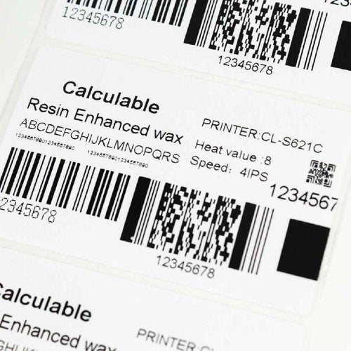 DEFMATE 12 Count 4.33" x 243' (110mmx74m) Thermal Wax Ribbons 1/2" Core Thermal Transfer Wax Ribbon for Zebra,TEC,DATAMAX,INTERMEC,Avery,Citizen,SATO,TSC,GODEX,ARGOX