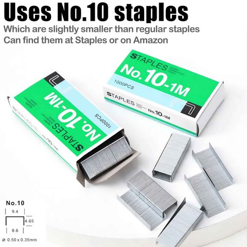 Kissdeer Electric Stapler with 1000 Staples & Staple Remover, Compact Palm-Sized Design, 20-Sheet Capacity, AC Adapter/Battery Powered, Ideal for School or Office Use, Fits No.10 Staples, White