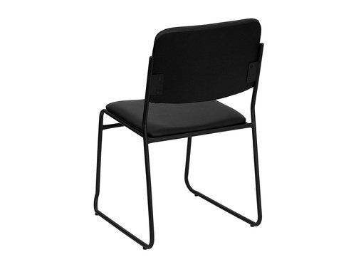 Flash Furniture HERCULES Series 500 lb. Capacity High Density Black Vinyl Stacking Chair with Sled Base
