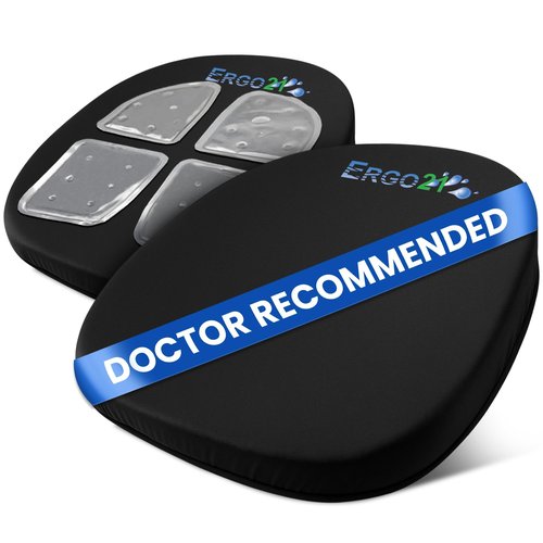 ERGO21 Original Seat Cushion with LiquiCell Technology – Tailbone, Sciatica, Hip & Lower Back Pain Relief – Car Seat Cushion, Office Chair, Truck, Travel, Home – 18"x17"x2"